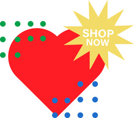 red heart icon. design element for valentine day