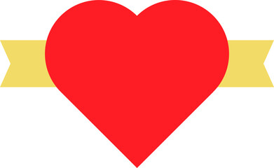 red heart icon. design element for valentine day