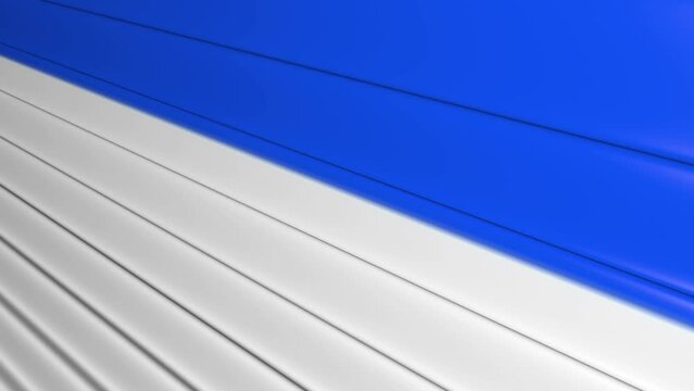 White and blue blinds for the background. The movement of the  lanes is a solid wall.