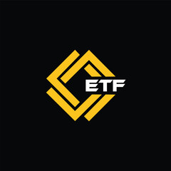  ETF letter design for logo and icon.ETF typography for technology, business and real estate brand.ETF monogram logo.