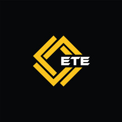  ETE letter design for logo and icon.ETE typography for technology, business and real estate brand.ETE monogram logo.