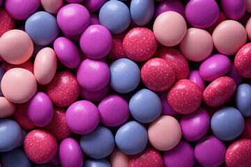Mix of colored candies, sweet background, texture