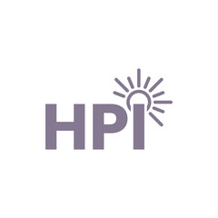 HPI initial letter logo design 