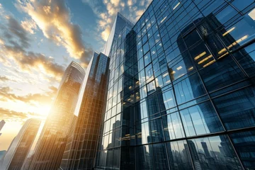 Plexiglas foto achterwand Skyscraper Office business building © Werckmeister