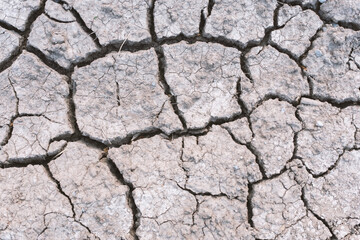 plastic polluted cracked earth background. Global warming, climate change and global warming concept. Environmental pollution