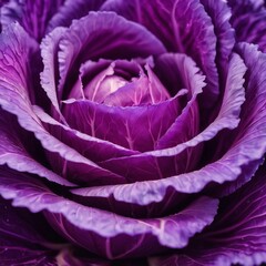 Obraz premium Background of the blue cabbage. Close up, top view. Texture raw purple cabbage