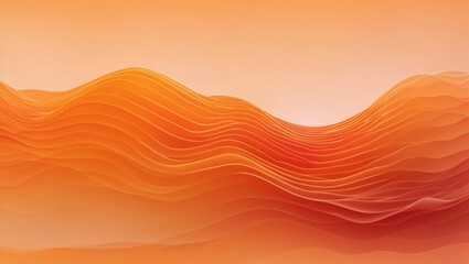Fototapeta premium Beautiful and soft orange wave gradient made by AI generative