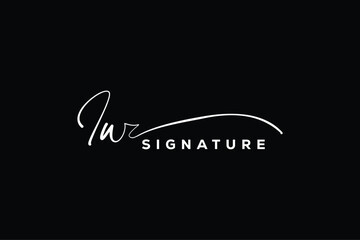 IW initials Handwriting signature logo. IW Hand drawn Calligraphy lettering Vector. IW letter real estate, beauty, photography letter logo design.
