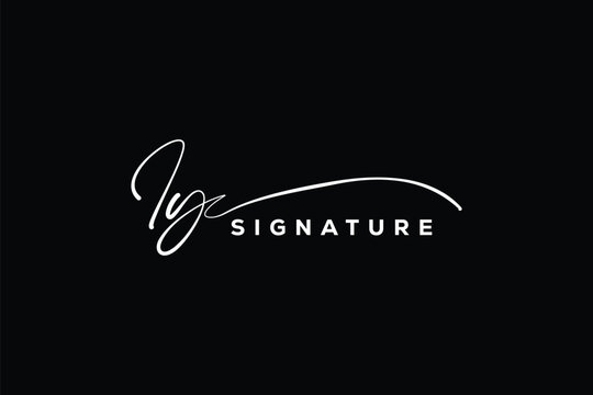 IY initials Handwriting signature logo. IY Hand drawn Calligraphy lettering Vector. IY letter real estate, beauty, photography letter logo design.