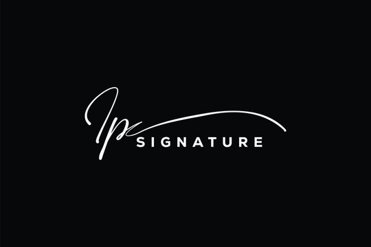 IP initials Handwriting signature logo. IP Hand drawn Calligraphy lettering Vector. IP letter real estate, beauty, photography letter logo design.