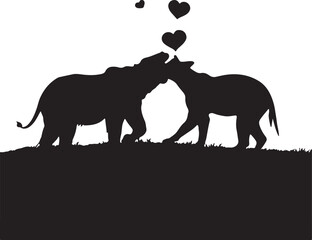 Wild at Heart , Emotive Animal Love Silhouette Designs for Your Inspiration