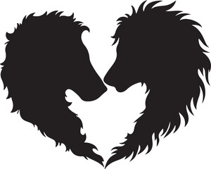 Wild at Heart , Emotive Animal Love Silhouette Designs for Your Inspiration