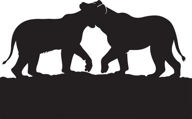 Wild at Heart , Emotive Animal Love Silhouette Designs for Your Inspiration