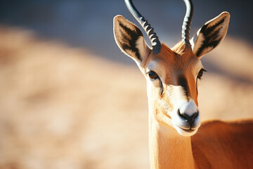 Fototapeta premium An antelope's grace captured in sleek, curving lines.