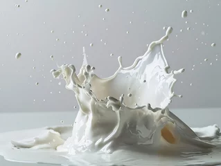 Fotobehang The Exquisite Detail of a Milk Splash Caught in Action © Iryna