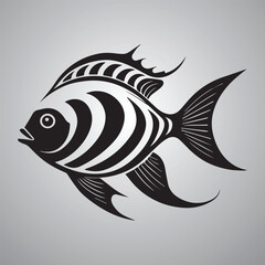 Fototapeta na wymiar sea gold fish wild life logo icon vector illustration template for fishing lover