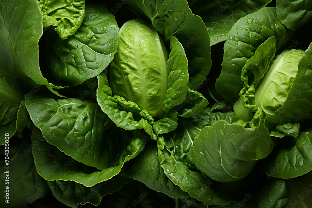 Aufkleber lettuce - layers of green in a crisp, leafy abstract pattern.