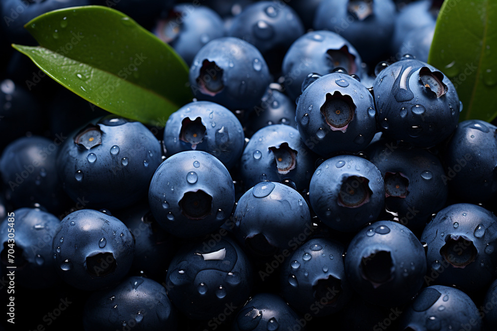 Aufkleber blueberries - small, deep blue abstract dots clustered in a bunch.