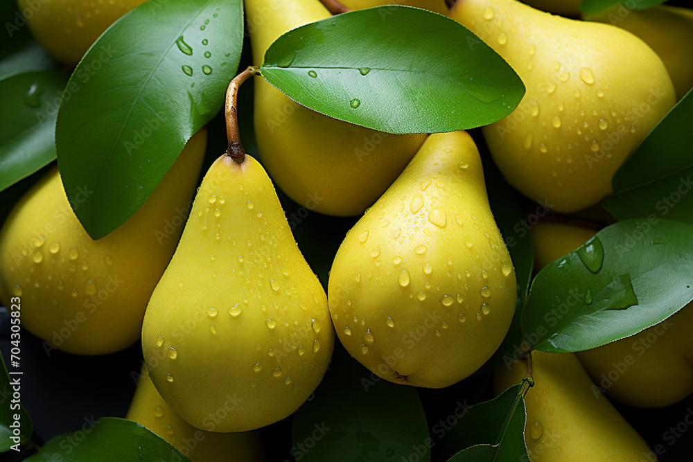 Aufkleber pear - an abstract form with a blend of green and yellow hues.