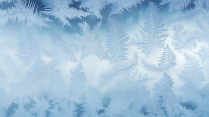 Abstract Winter frosty pattern on glass, background texture. Frozen background. Ice crystals or cold winter background. frozen ice texture.