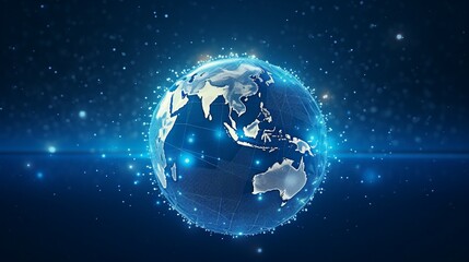 Fototapeta premium Discover the World with this Artistic Square Shines Dotted Globe Earth Map of Asia – Perfect for Travel, Geography, and Exploration Concepts!