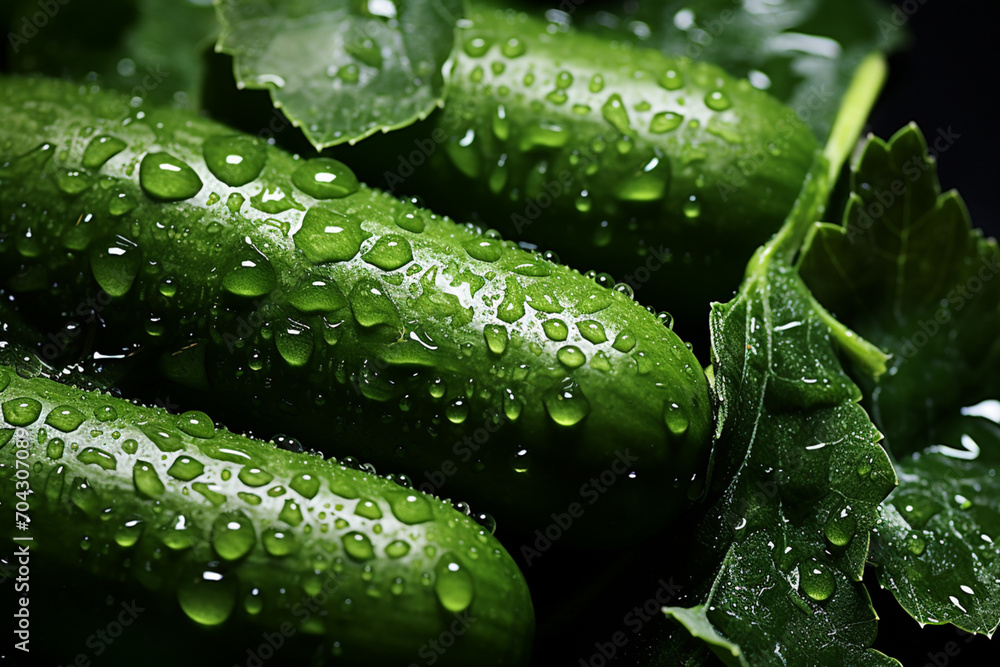 Aufkleber cucumber - green, refreshing abstract strokes with a crisp texture.