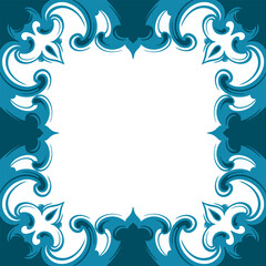 social media background template design with vintage ornament 