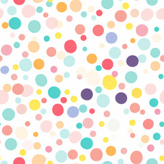 Seamless pattern with watercolor textured strokes of paint and dots. Simple forms on white background. Abstract backdrop for children print, paper, textile, design	