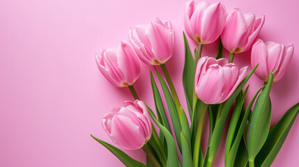 Tulip flowers are an elegant symbol of spring. With vibrant colors ranging from bright reds to soft pastels, their beautiful open petals exude freshness and grace. The light fragrance and upright stem