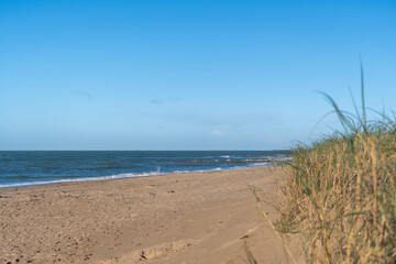 sand dunes and sea