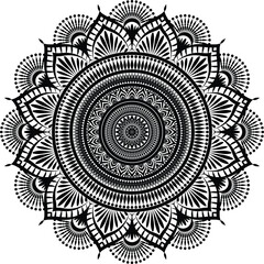 Beautiful floral pattern mandala art isolated on a white background, decoration element for meditation poster, yoga, banner, henna, invitation, cover page, design element mandala art, vector art