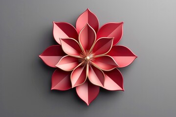Close-up, 3d mockup of beautiful flower with minimal background