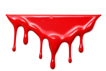 Red ketchup or red liquid sause splash isolated on white background