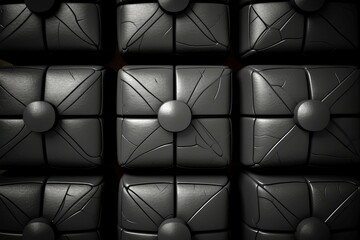 Close-up black metallic wall, abstract pattern background