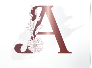 Initial letter logo design modern 2024 watercolor letter logo