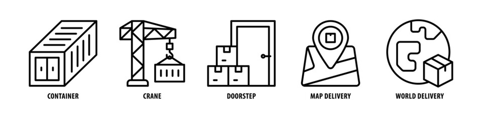 Timing Target, Data Record, Money time, Speed Time, Clock editable stroke outline icons set isolated on white background flat vector illustration.