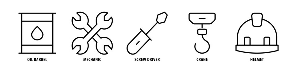 Chemistry, Green House, Biology, Plastic Bag, Recycle editable stroke outline icons set isolated on white background flat vector illustration.