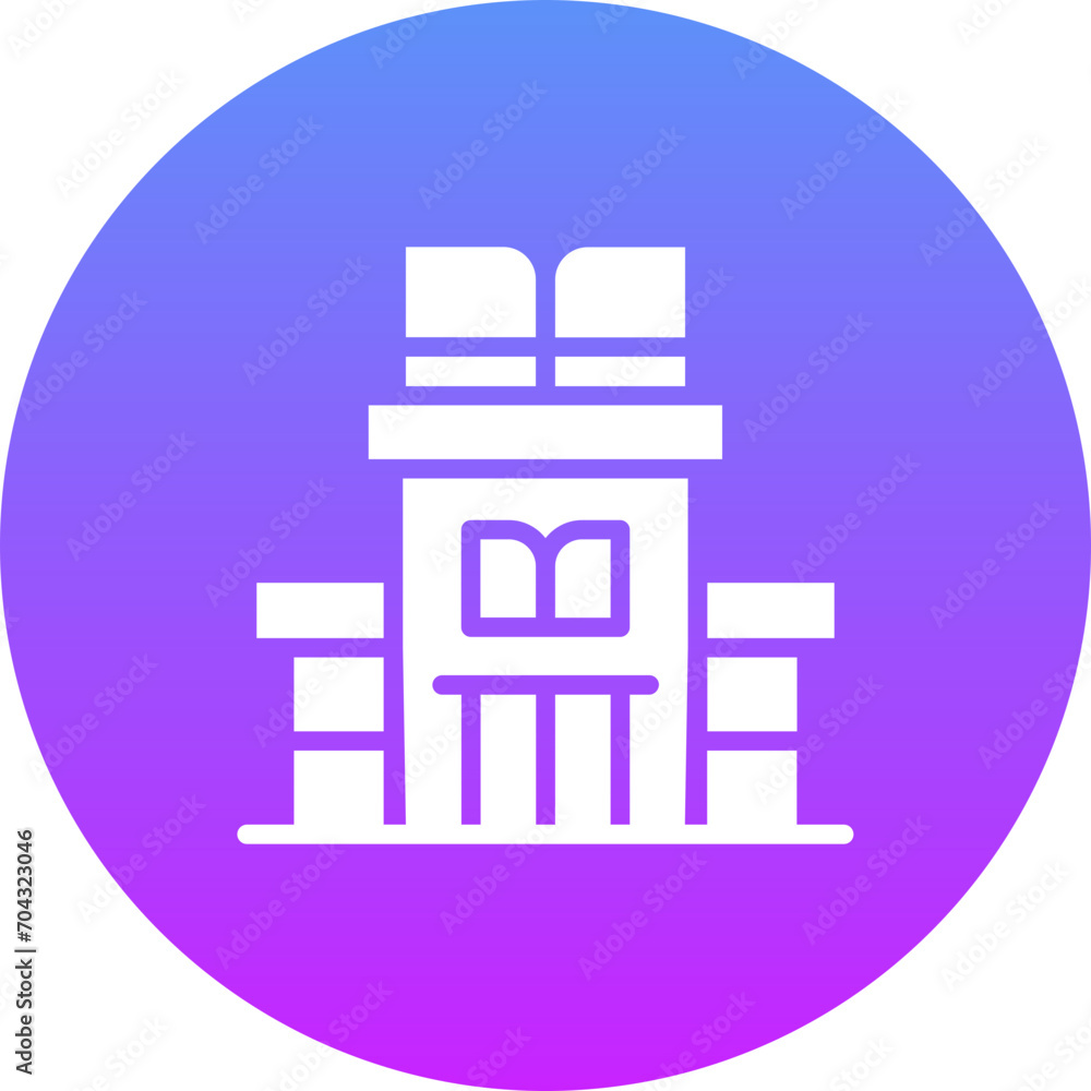 Poster Library Building Icon