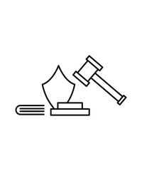 law icon, vector best line icon.