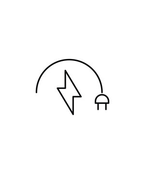 electric cable icon, vector best line icon.