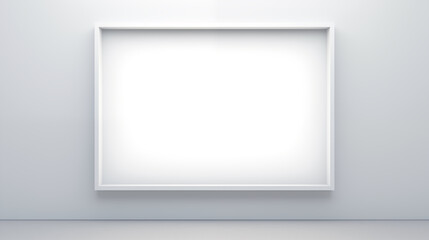 Blank Slate Empty white photo frame mockup in a minimalist setting
