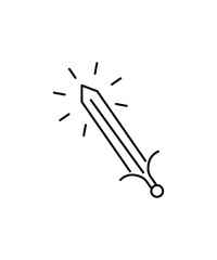 sword line icon, vector best line icon.