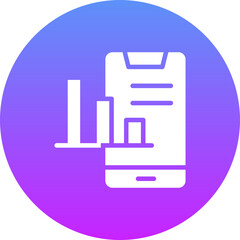 Mobile Bar Graph Icon