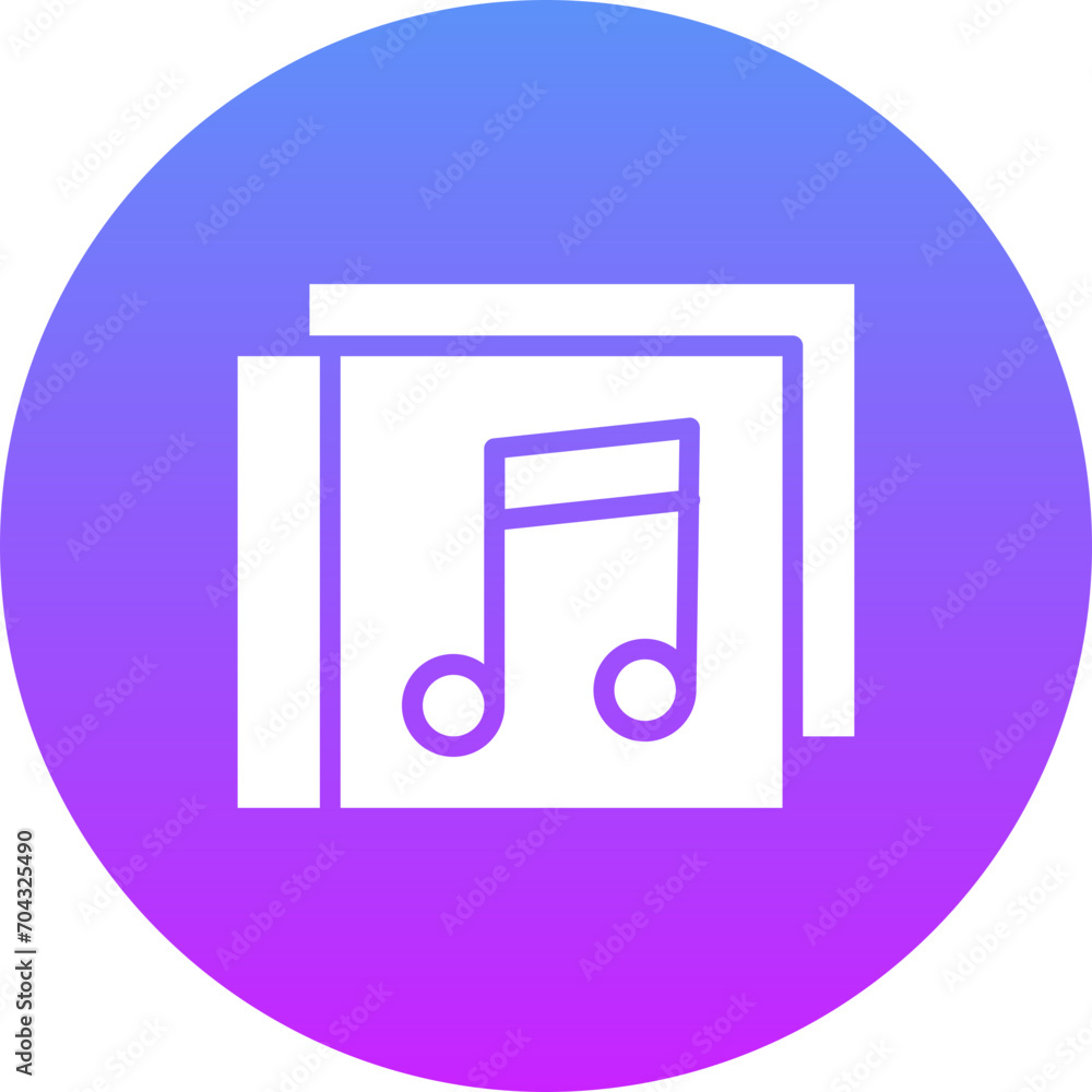 Wall mural music album icon