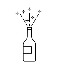 wine bottle icon, vector best line icon.