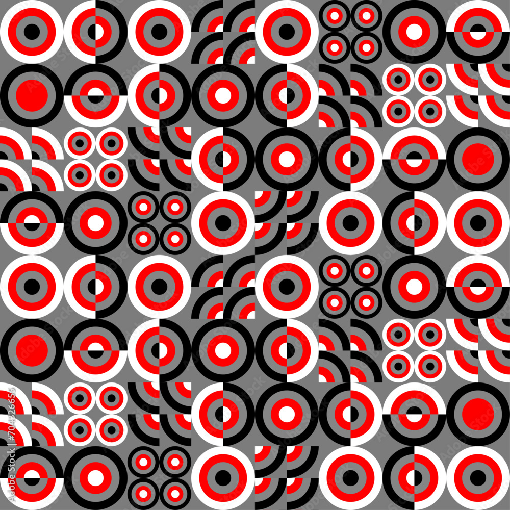 Poster abstract seamless geometric pattern. geometric vector image. retro polka dot.