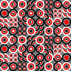 Abstract seamless geometric pattern. Geometric vector image. Retro polka dot.