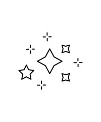 bright star icon, vector best line icon.