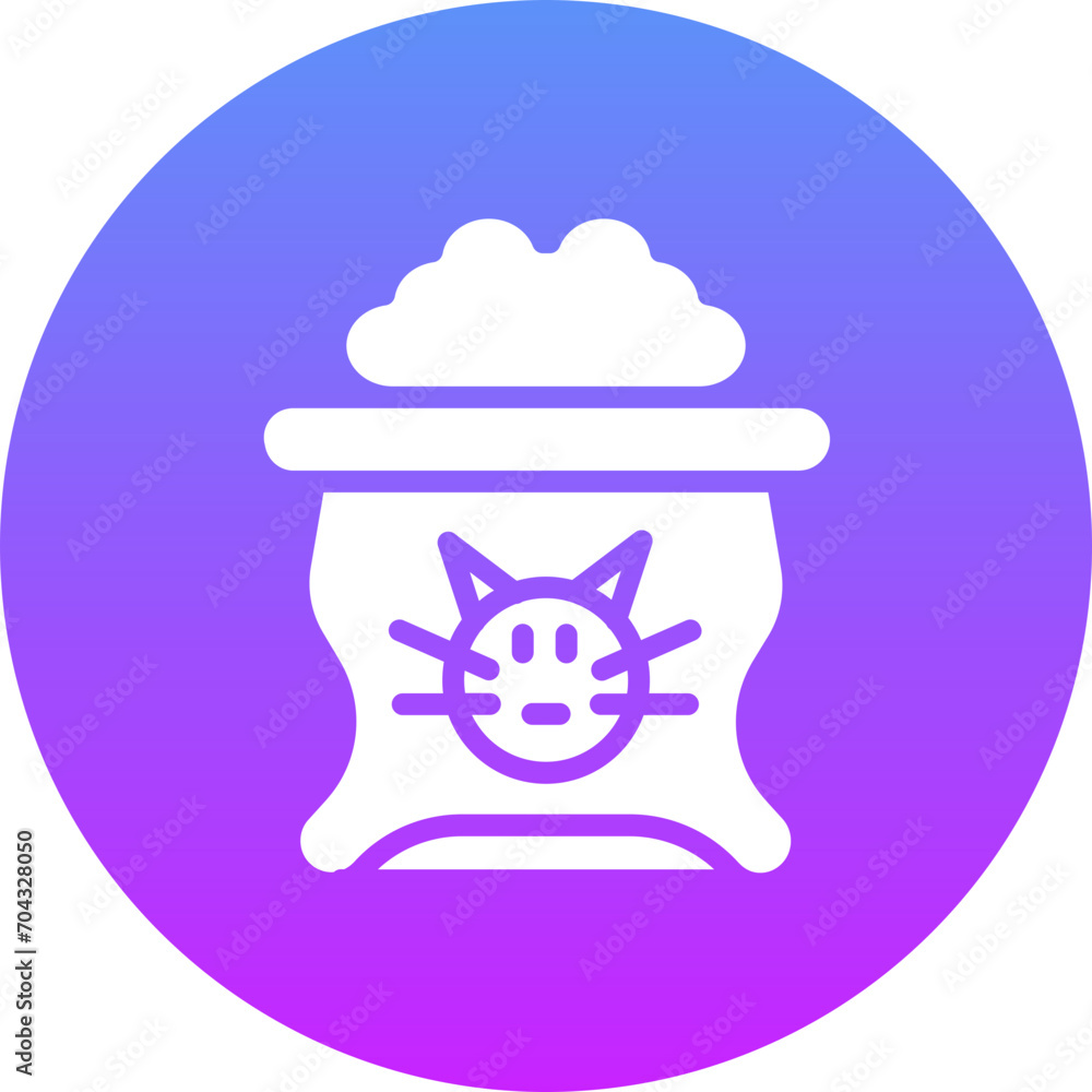 Sticker cat food icon