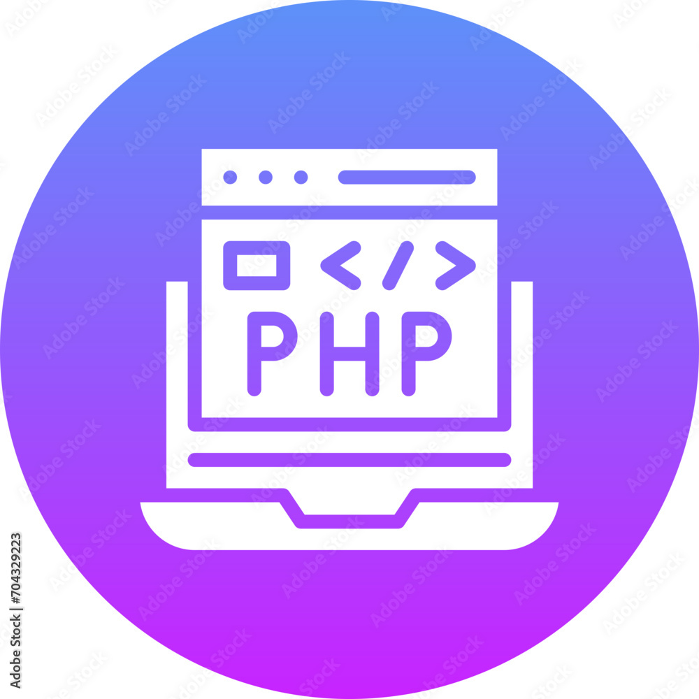 Wall mural php coding icon